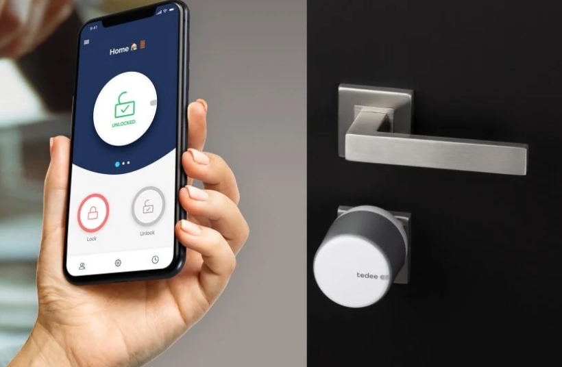 Smartes Türschloss und App